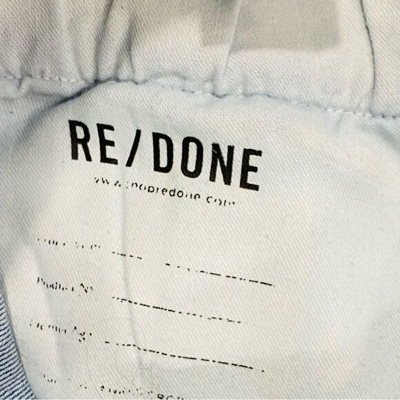 RE/DONE Stretch High Rise Straight Leg Jeans 27x28 Mid 90s Wash USA - Picture 4 of 14